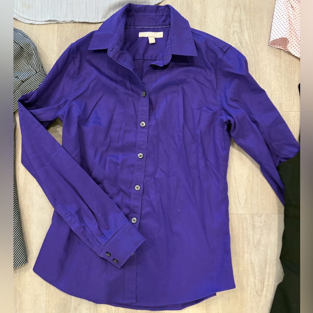 Banana Republic Purple Button Down Shirt (size:8)